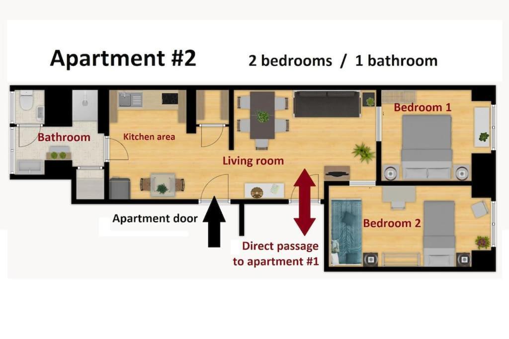 Apartment Sj1d+e Heart Of Baixa New A/c Spacious 2 Apts 5br2ba Lissabon